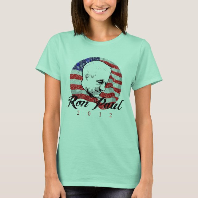 Ron Paul 2012 Sketch Design T-Shirt (Vorderseite)