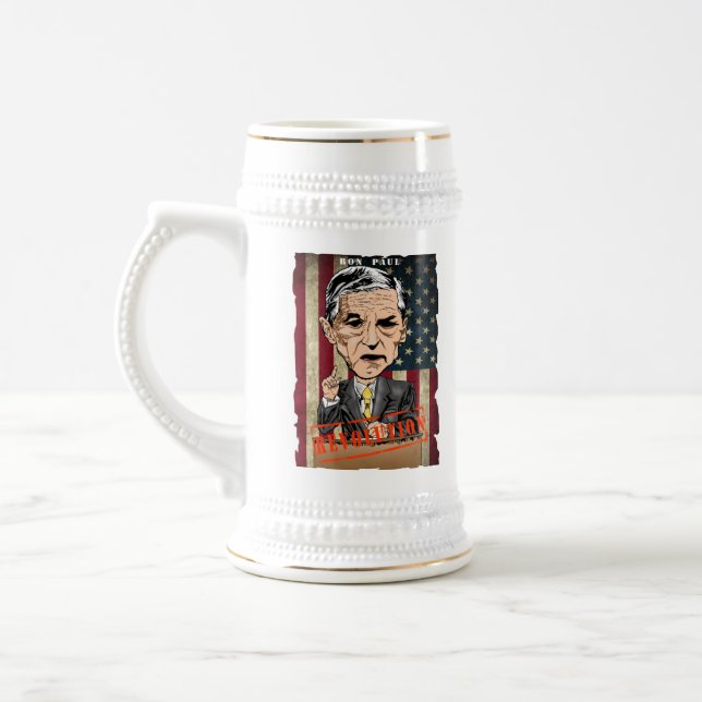 RON PAUL 2012 UMDREHUNGS-BIER STEIN BIERGLAS (Links)