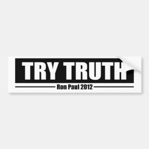 Ron Paul 2012: Versuch-Wahrheit Autoaufkleber