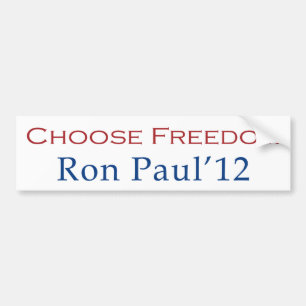 Ron Paul 2012 wählen Freiheits-Autoaufkleber Autoaufkleber