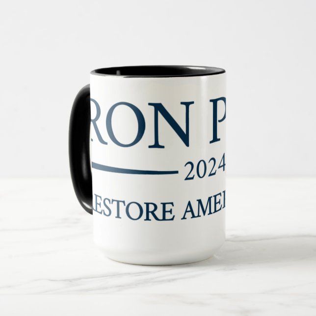 Ron Paul 2024 Tasse (Vorderseite Links)