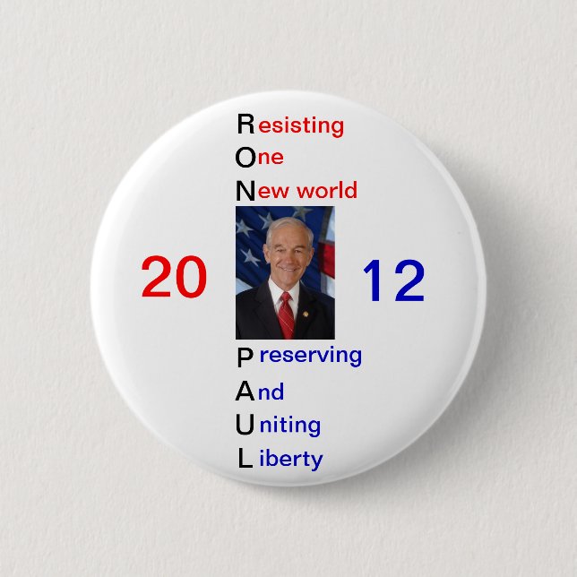 Ron Paul Anhänger-Button 2012 Button (Vorderseite)