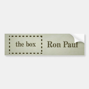 Ron Paul außerhalb des Kasten-Autoaufklebers Autoaufkleber