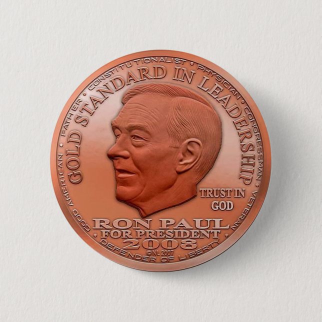 Ron Paul "Banned" Kupfer Liberty Dollar...Button! Button (Vorderseite)
