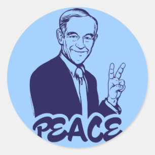 Ron Paul-Friedensaufkleber Runder Aufkleber