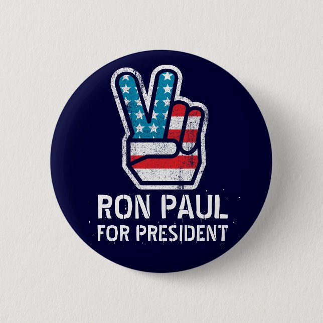 Ron Paul-Friedensknopf Button (Vorderseite)