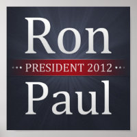 Ron Paul für das Wahlkampfposter des Präsidenten 2