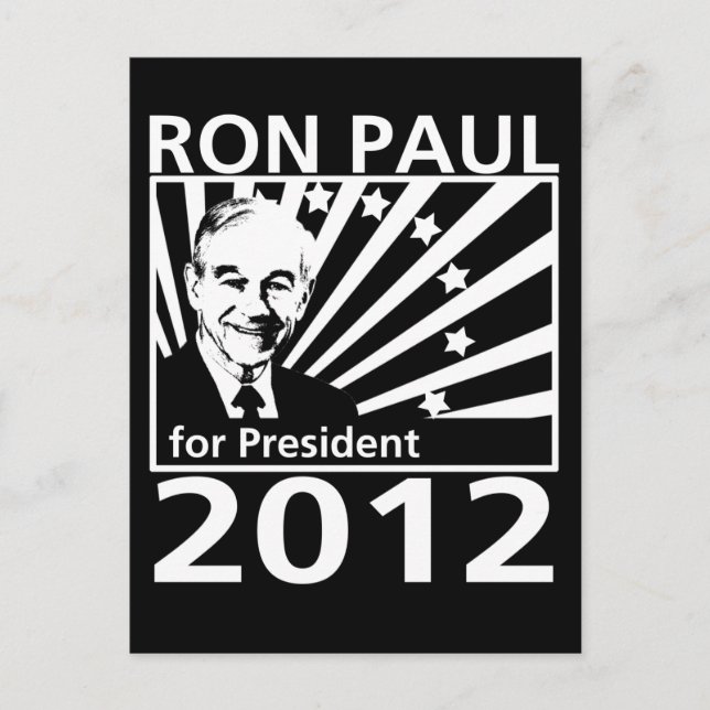 Ron Paul für den Präsidenten 2012 Postkarte (Vorderseite)