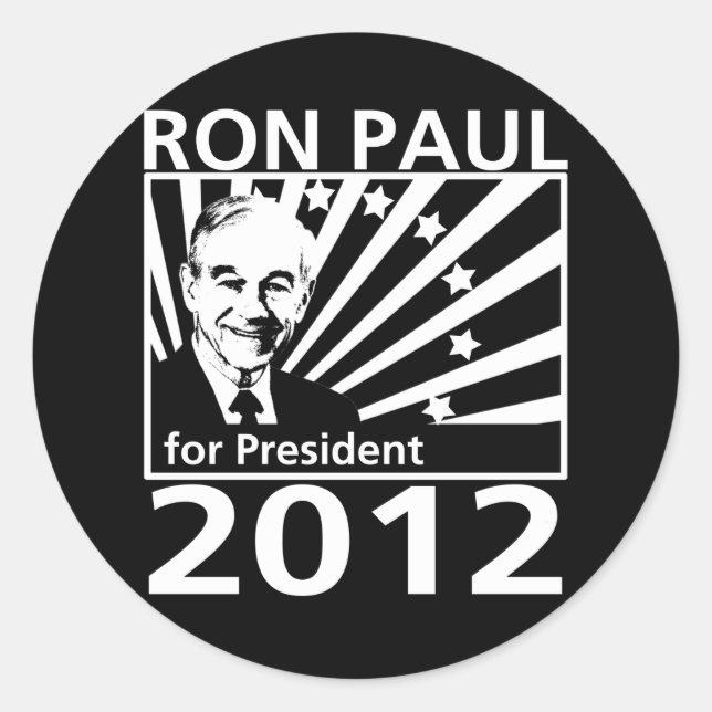 Ron Paul für den Präsidenten 2012 Runder Aufkleber (Vorderseite)