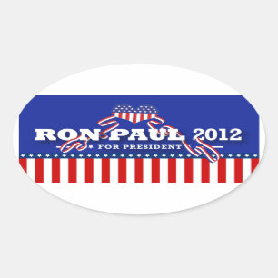 Ron Paul für Präsidenten 2012 Ovaler Aufkleber