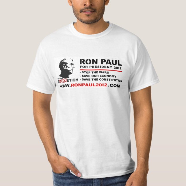 Ron Paul für Präsidenten 2012 - retten Sie die T-Shirt (Vorderseite)