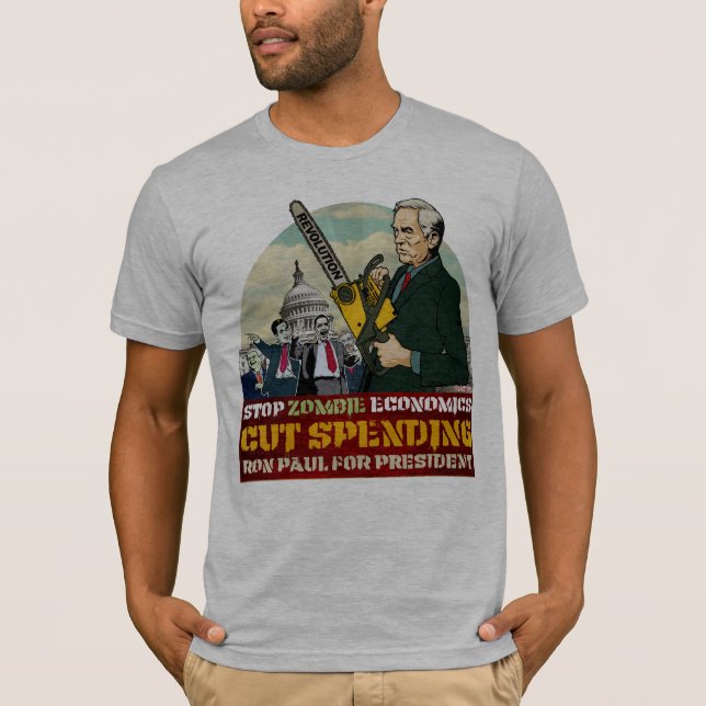 Ron Paul gegen Zombie-Wirtschafts-Shirt T-Shirt (Vorderseite)