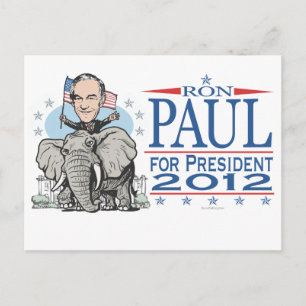 Ron Paul GOP Mascot 2012 Postkarte