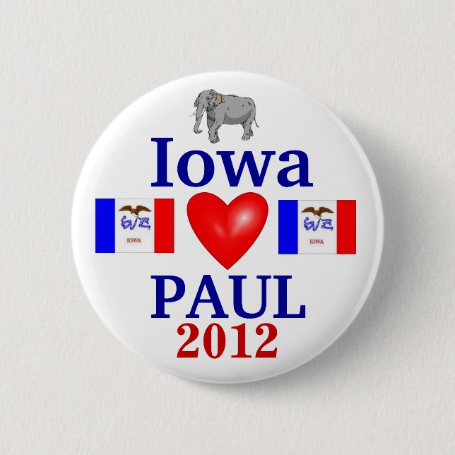 Ron Paul Iowa 2012 Button (Vorderseite)
