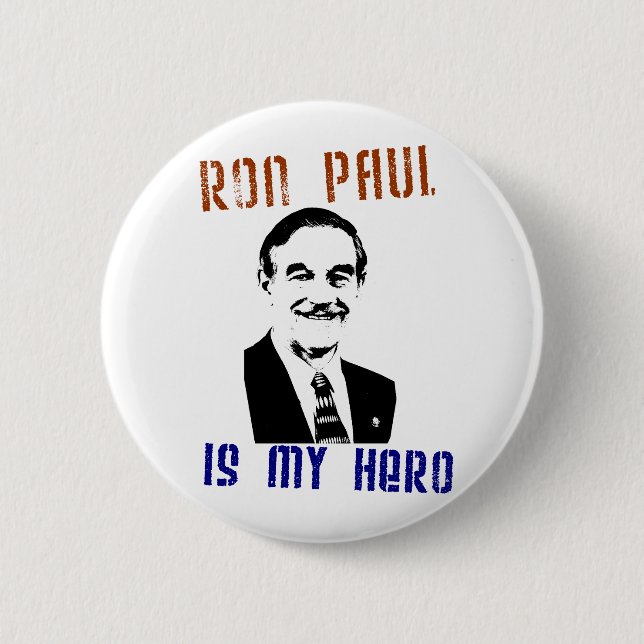 Ron Paul ist mein Held Button (Vorderseite)