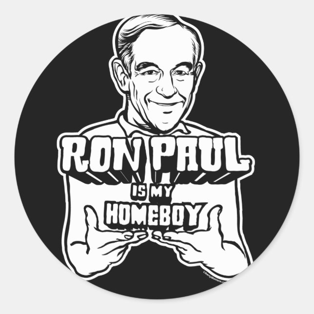Ron Paul ist mein Homeboy Stickers (Vorderseite)