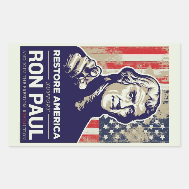 Ron Paul Jefferson Sticker (Vorderseite)