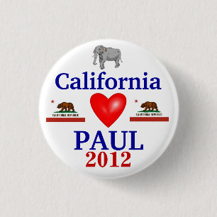 Ron Paul Kalifornien 2012 Button
