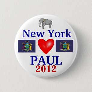 Ron Paul New York 2012 Button