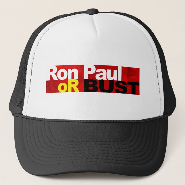 Ron Paul oder Fehlschlag! Truckerkappe (Vorderseite)