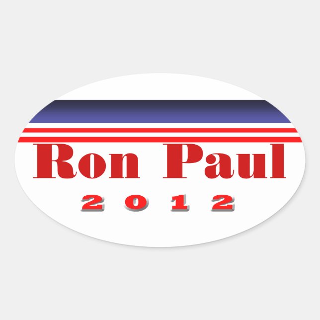 Ron Paul Ovaler Aufkleber (Vorderseite)