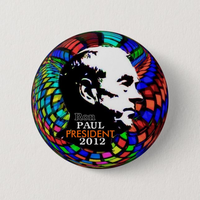 Ron Paul psychedelisches Button 2012 (Vorderseite)