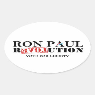 Ron Paul-Revolution - Abstimmung für Freiheit Ovaler Aufkleber