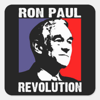 Ron Paul Revolution Quadratischer Aufkleber