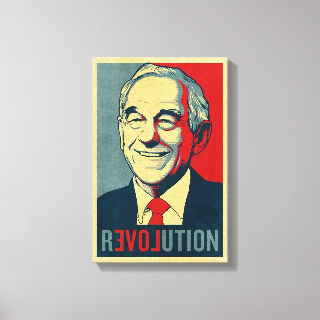 Ron Paul Revolution wrapped Canvas Leinwanddruck (Vorderseite)