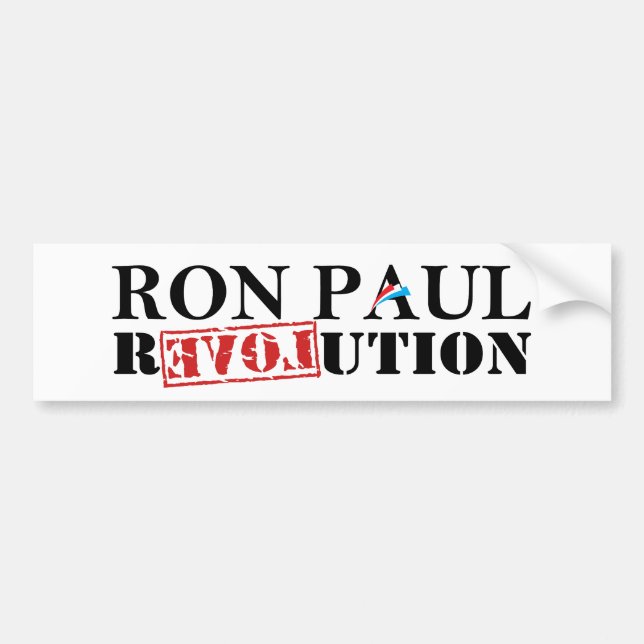 Ron Paul Revolutions-Weiß-Autoaufkleber Autoaufkleber (Vorne)