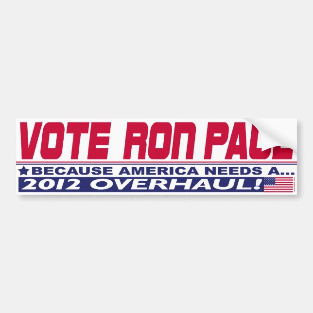 Ron Paul-Überholung Autoaufkleber (Vorne)
