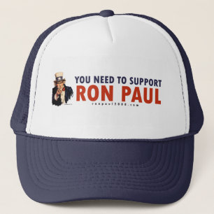 Ron Paul-Uncle Sam Hut Truckerkappe