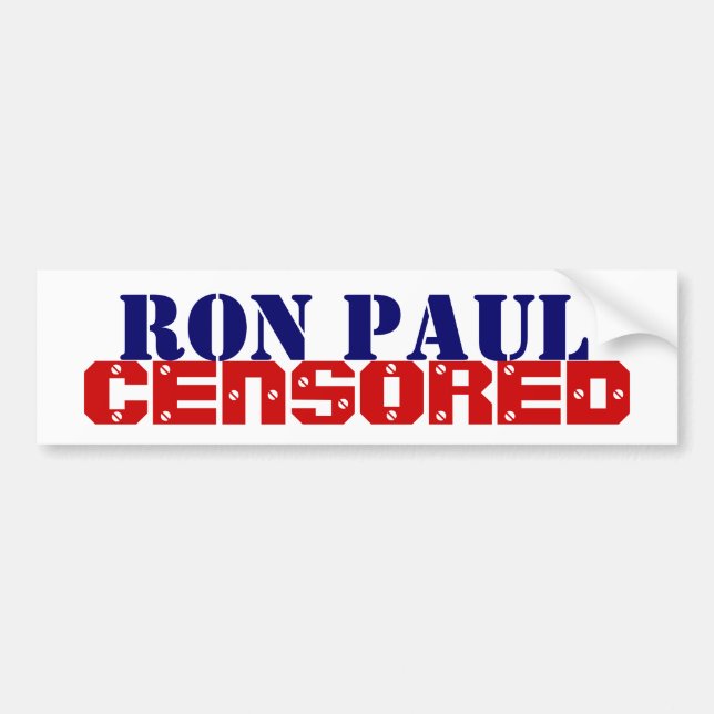 Ron Paul zensierte Autoaufkleber (Vorne)