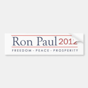 Ron Paulfreiheits-Friedenswohlstand 2012 Autoaufkleber