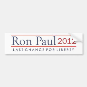Ron Paulletzte Gelegenheit 2012 für Freiheit Autoaufkleber