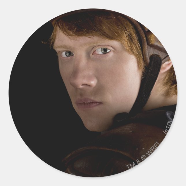 Ron Weasley oben übersetzt Runder Aufkleber (Vorderseite)
