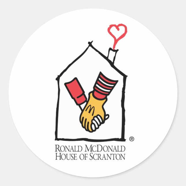 Ronald McDonald Hands Runder Aufkleber (Vorderseite)
