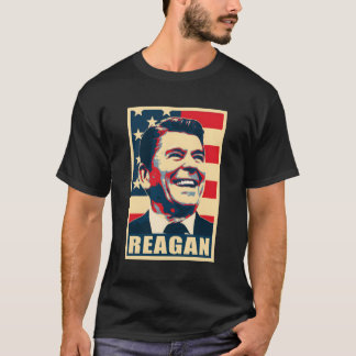 Ronald Präsident Reagan Propaganda Poster Pop Art T-Shirt