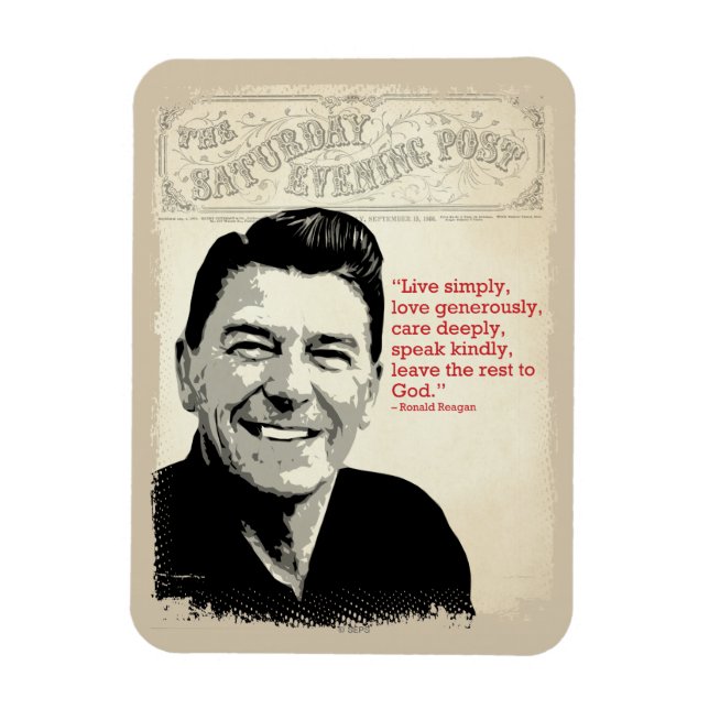 Ronald Reagan Zitat Magnet (Vertikal)