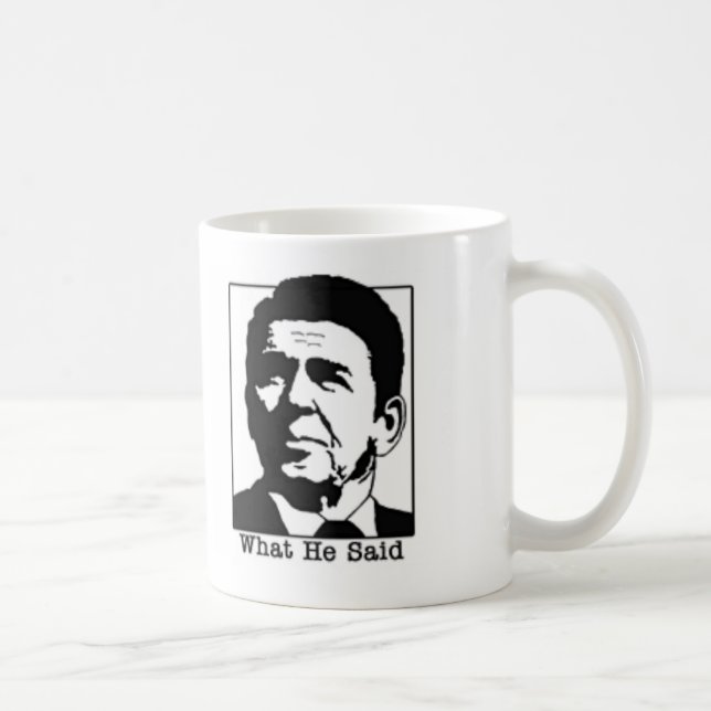 Ronald Regan - ce qui il a dit la tasse de café (Droite)