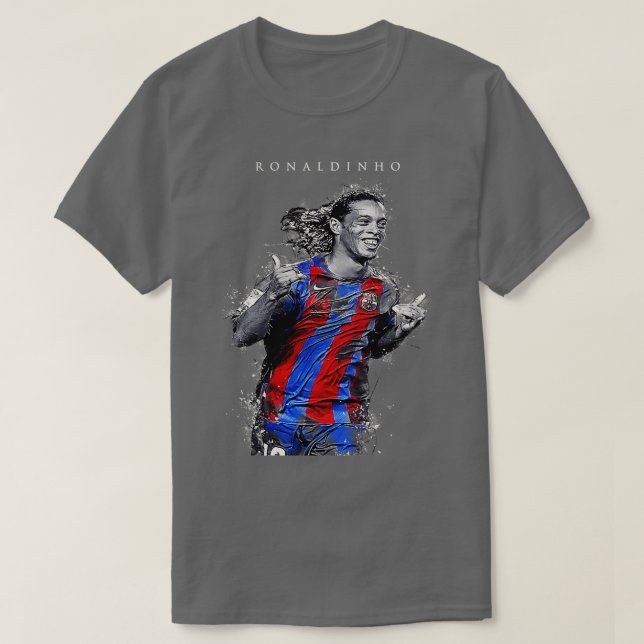 Ronaldinho in abstrakter Kunst T-Shirt (Design vorne)