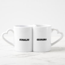 RONALDO & GEORGINA Couple Coffee Tasse Set