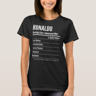 Ronaldo Geschenk, Nahrungsfakte Serviergröße, Calo T-Shirt