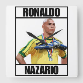 Ronaldo Quadratische Wanduhr