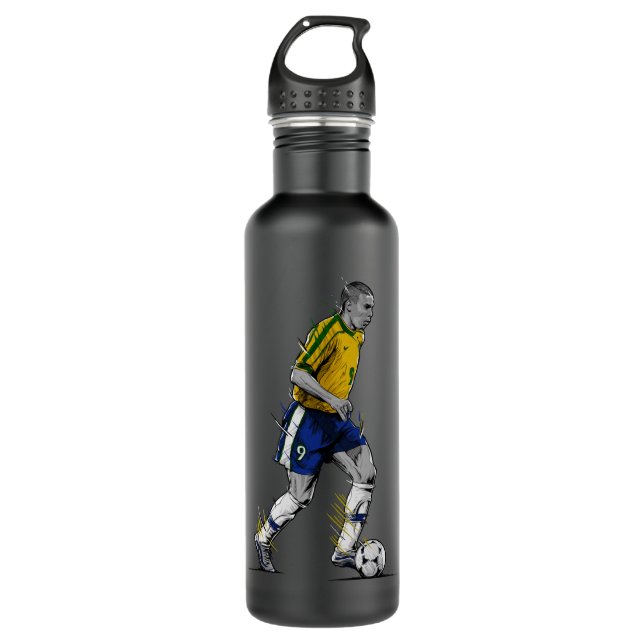 Ronaldo R9 Phänomenon Klassischer T - Shirt Copy Edelstahlflasche (Vorderseite)