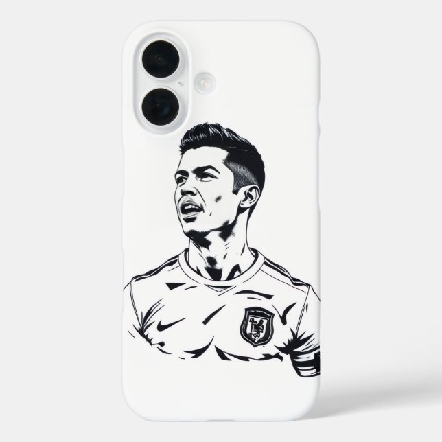 Ronaldo Sketch Art Design - Mobile Abdeckung iPhone 16 Hülle (Rückseite)