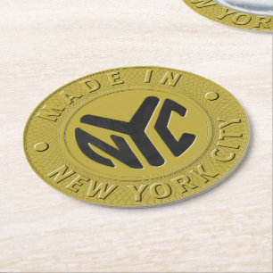 Rond 05of12 New York Token Party Dessous de verre