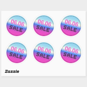Rond 06.06 Sticker À Vendre Avec Un Dégradé Holographiq