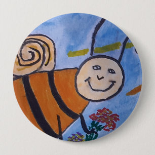 Rond 10 Cm Badge d'abeille au miel mignon