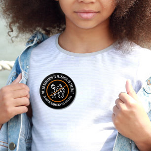 Rond 10 Cm Badge d'allergie aux noix de l'arbre